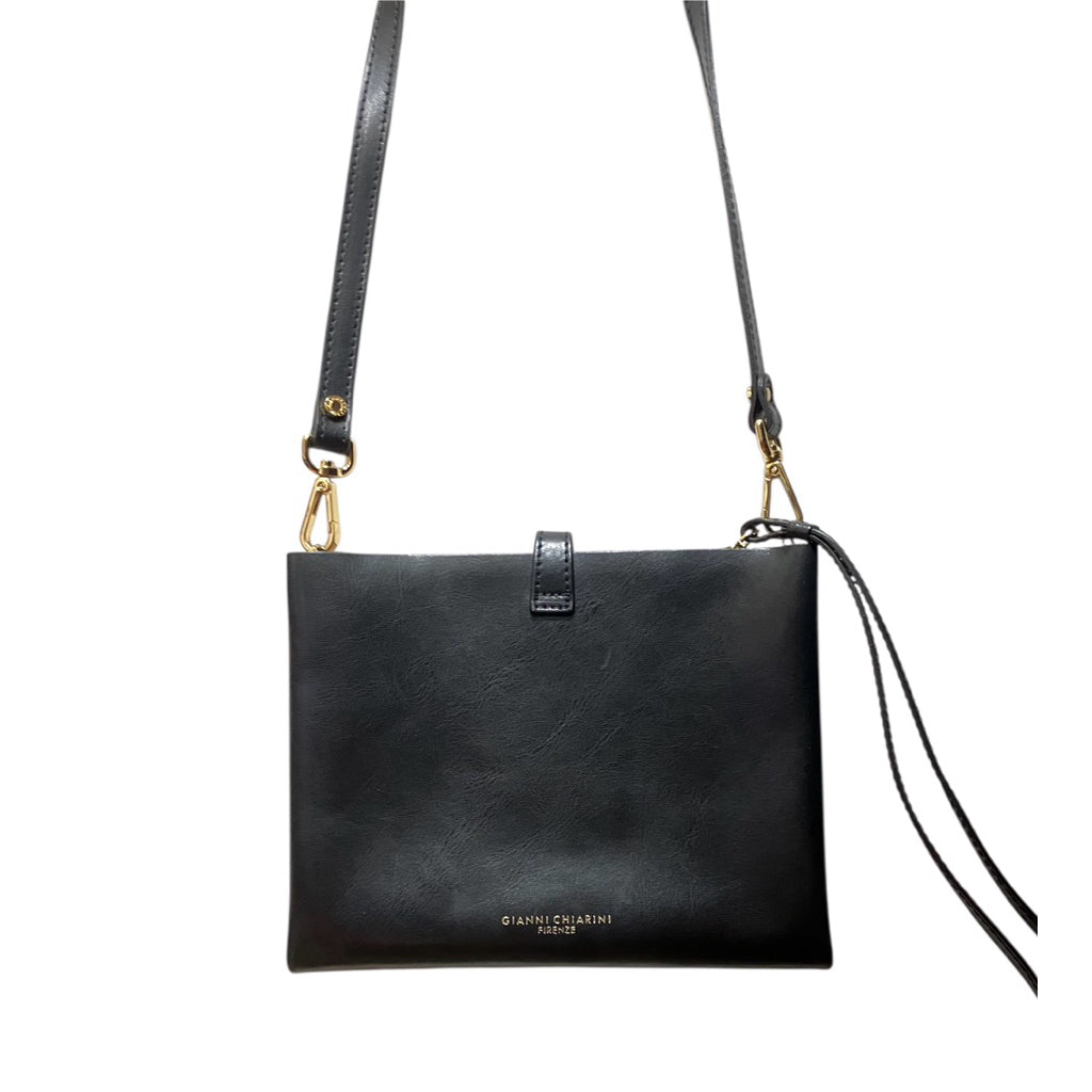 GIANNI CHIARINI 黑色 真皮 斜背包
