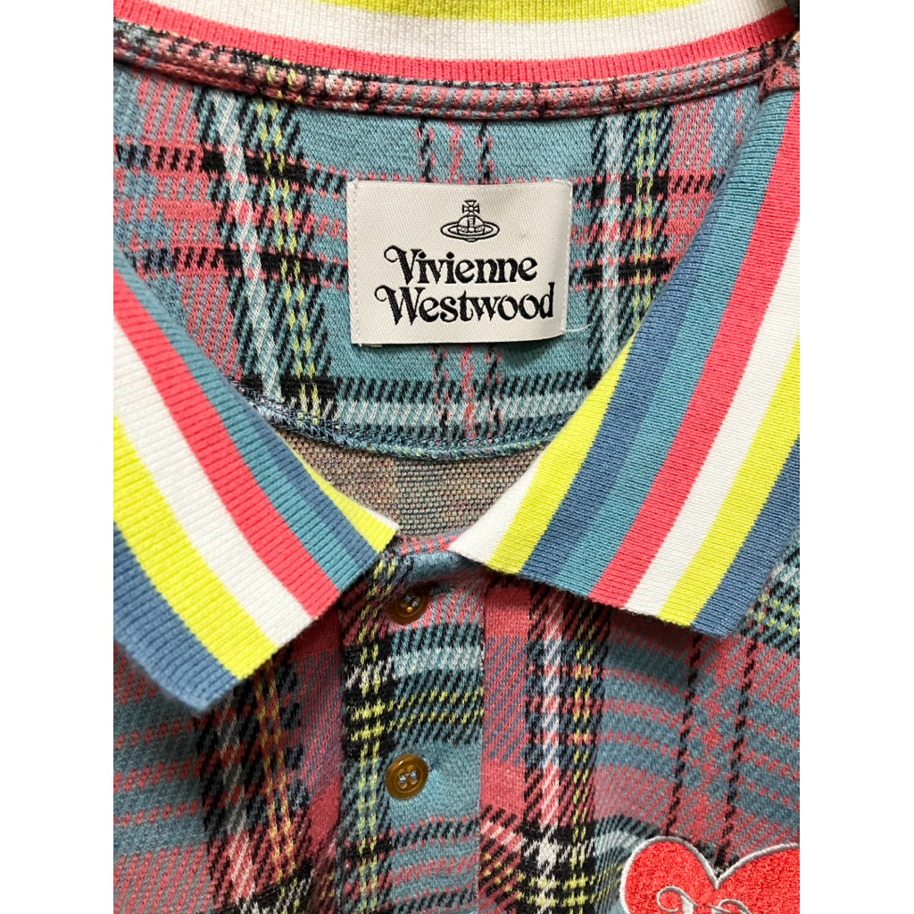 VIVIENNE WESTWOOD 西太后 格紋 短袖針織衫 保證正品