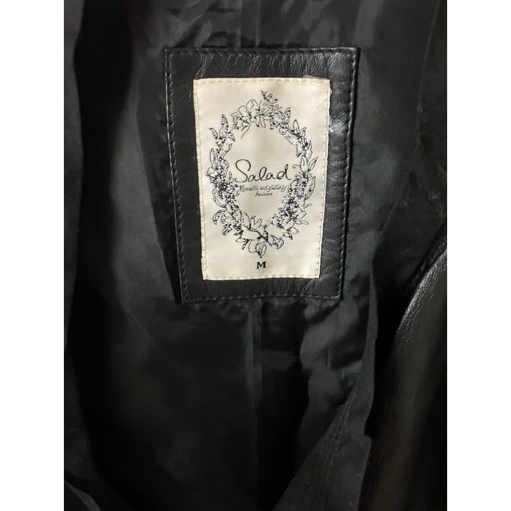 全新品❗️❗️❗️SALAD 黑色 真皮 皮衣