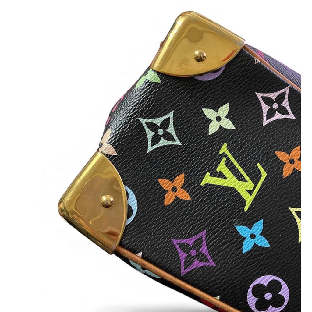 稀有美品❗️❗️❗️LV M92662 黑三彩 手提包 保證正品
