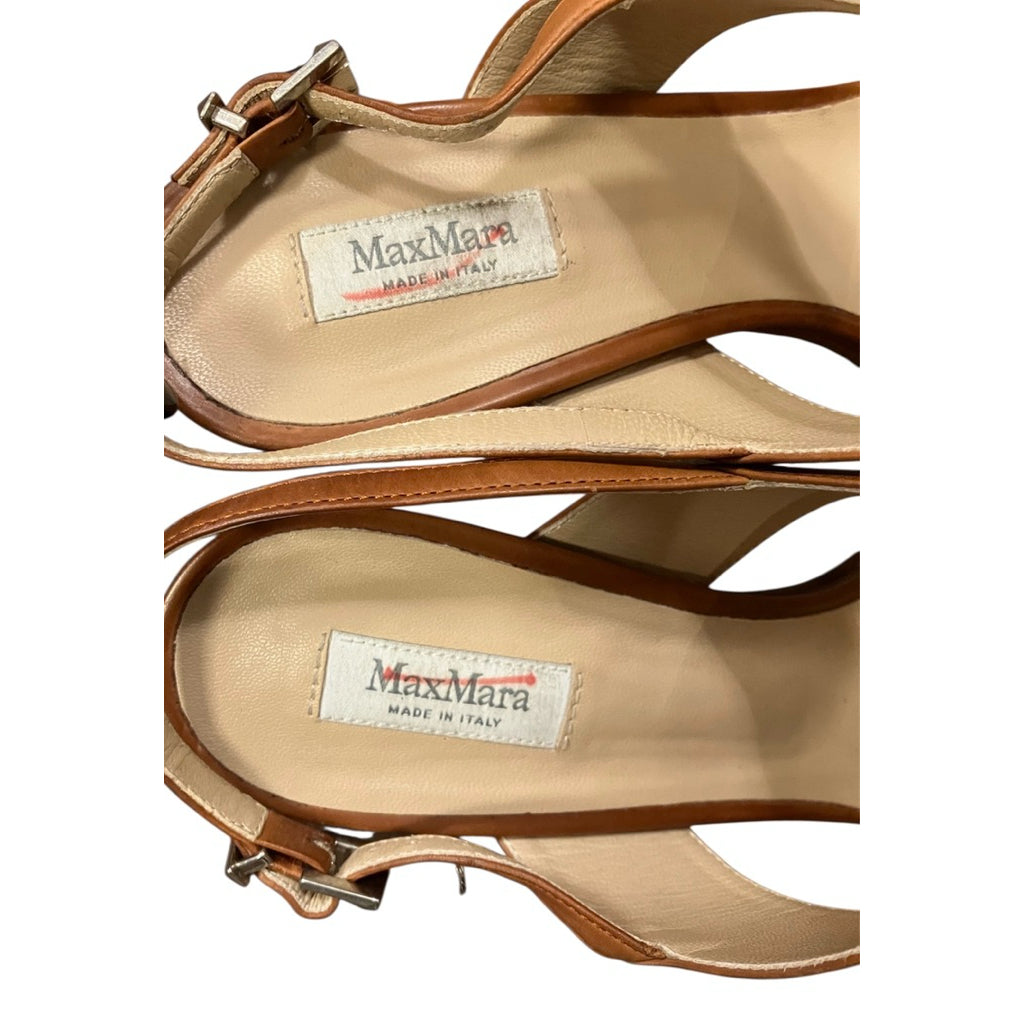 MAXMARA 棕色 高跟涼鞋