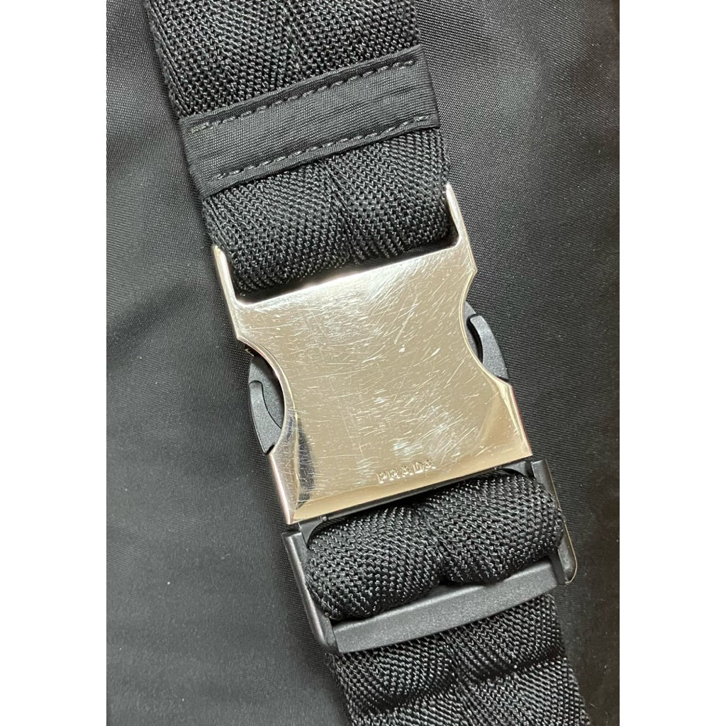 PRADA 黑色 尼龍 腰包 保證正品