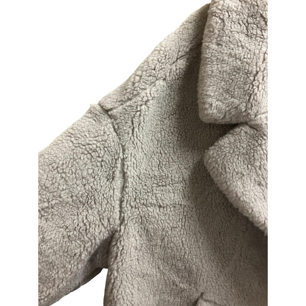 全新品❗️❗️❗️ABERCROMBIE & FITCH 灰色 泰迪熊毛 大衣