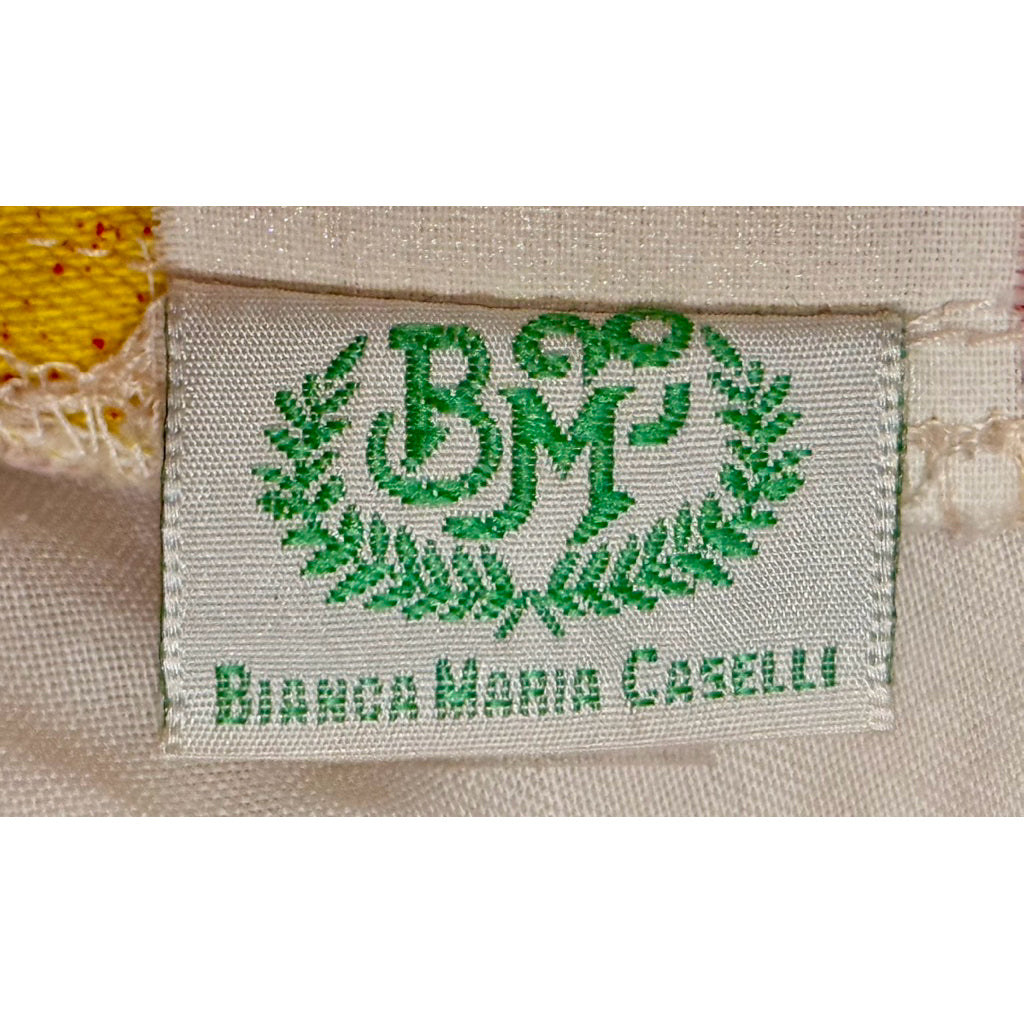 復古 古著 牛仔褲 BIANCA MARIA CASELLI 花朵 貼鑽 獨一無二