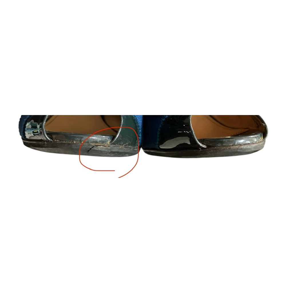FERRAGAMO 菲拉格慕 綠色 漆皮 魚口 楔形鞋