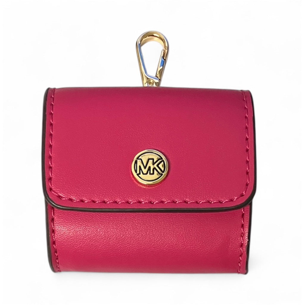全新品！！！MICHAEL KORS 桃紅色 耳機包 零錢包 保證正品