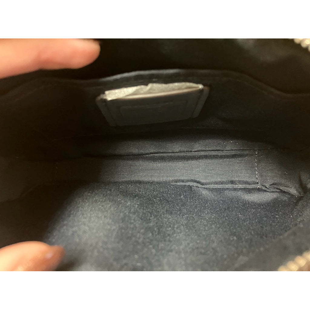 COACH 藍白跳色 真皮 粗背帶 相機包 保證正品