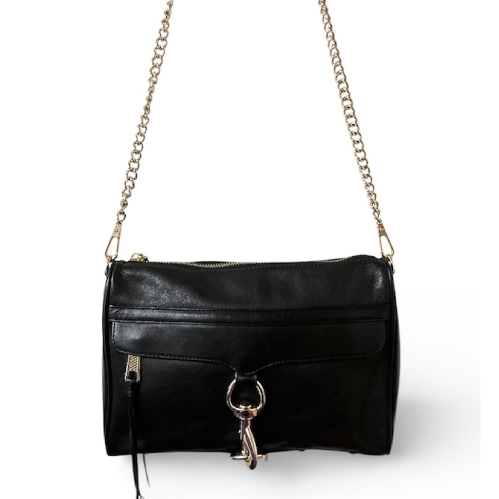 REBECCA MINKOFF 黑色 流蘇 鏈帶包