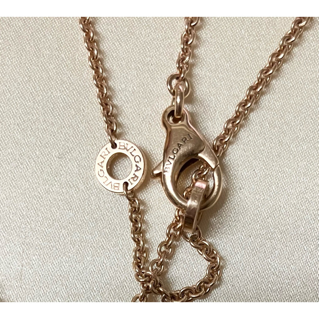 BVLGARI B.ZERO1 寶格麗 18K玫瑰金三環黑陶瓷項鍊 保證正品