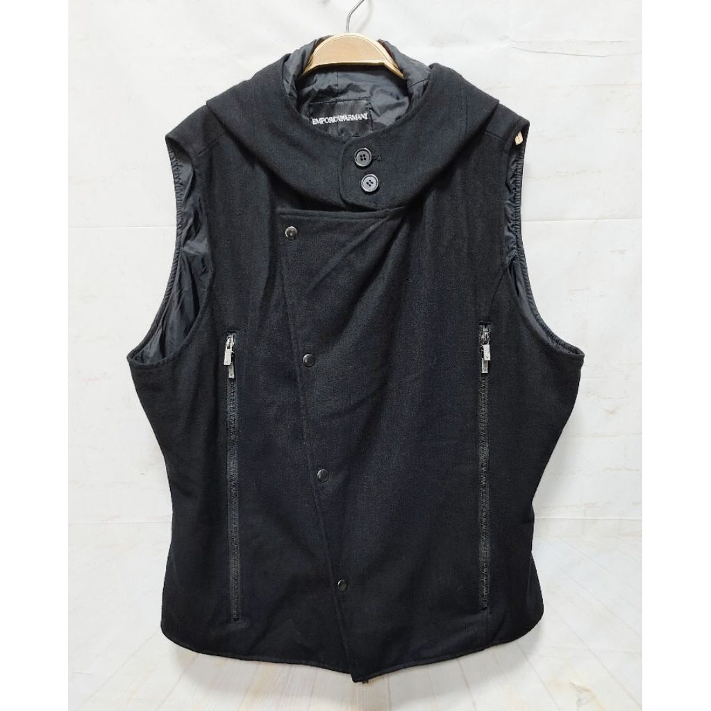 EMPORIO ARMANI 背心 外套 無袖 黑色 保證正品