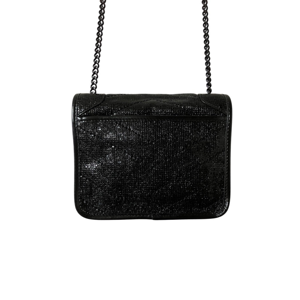 YSL 聖羅蘭 NIKI 黑色 亮面紋理 鍊條 小包 斜背包 保證正品
