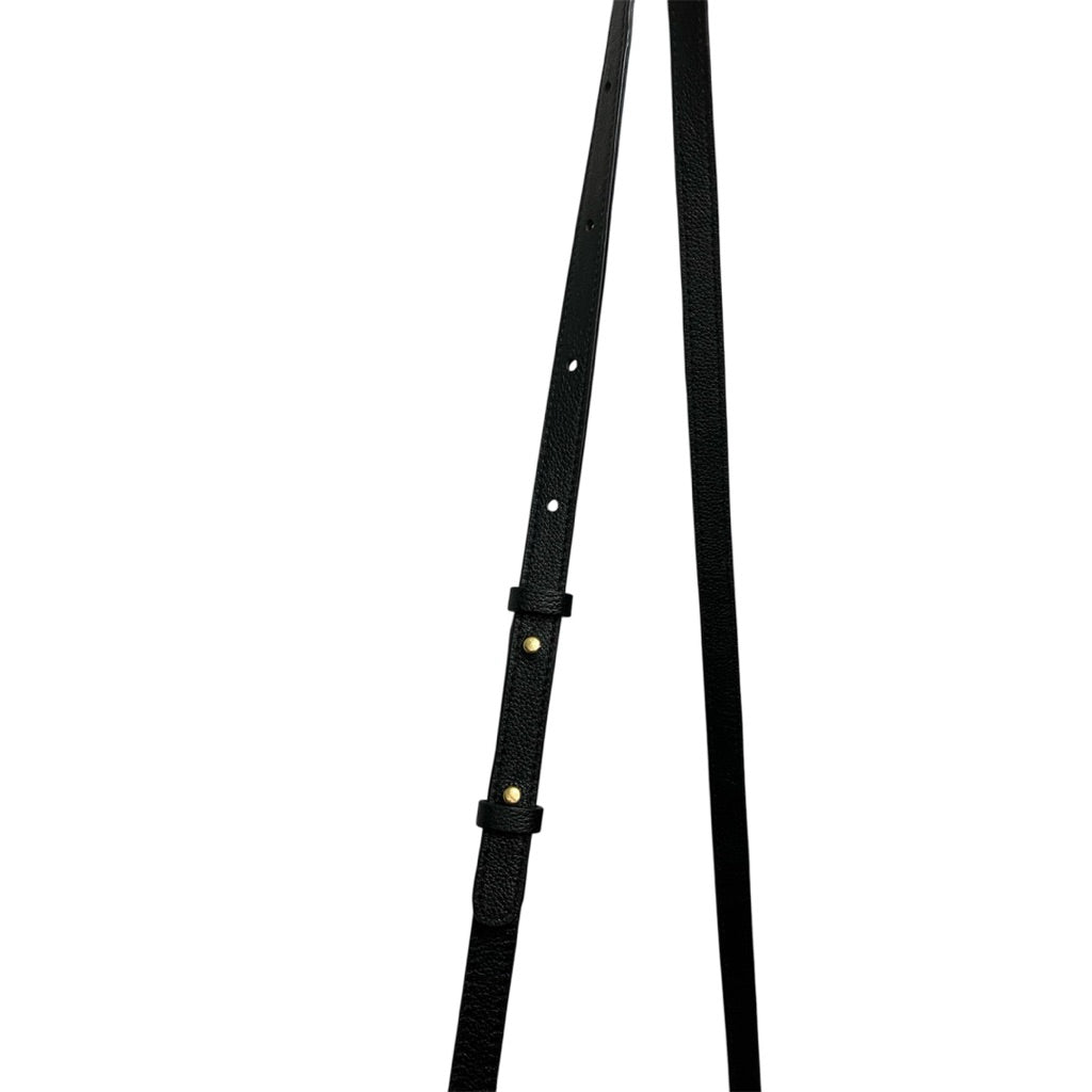 LULU GUINNESS 黑貓 荔枝紋 真皮 斜背包 保證正品