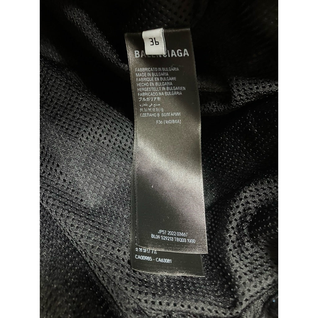 BALENCIAGA 巴黎世家 黑色 尼龍 牛仔布 拼接 外套 保證正品
