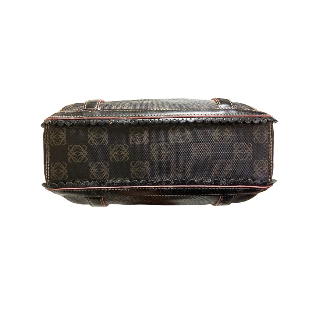 LOEWE 黑粉 蝴蝶結 老花 托特包 手提包 保證正品