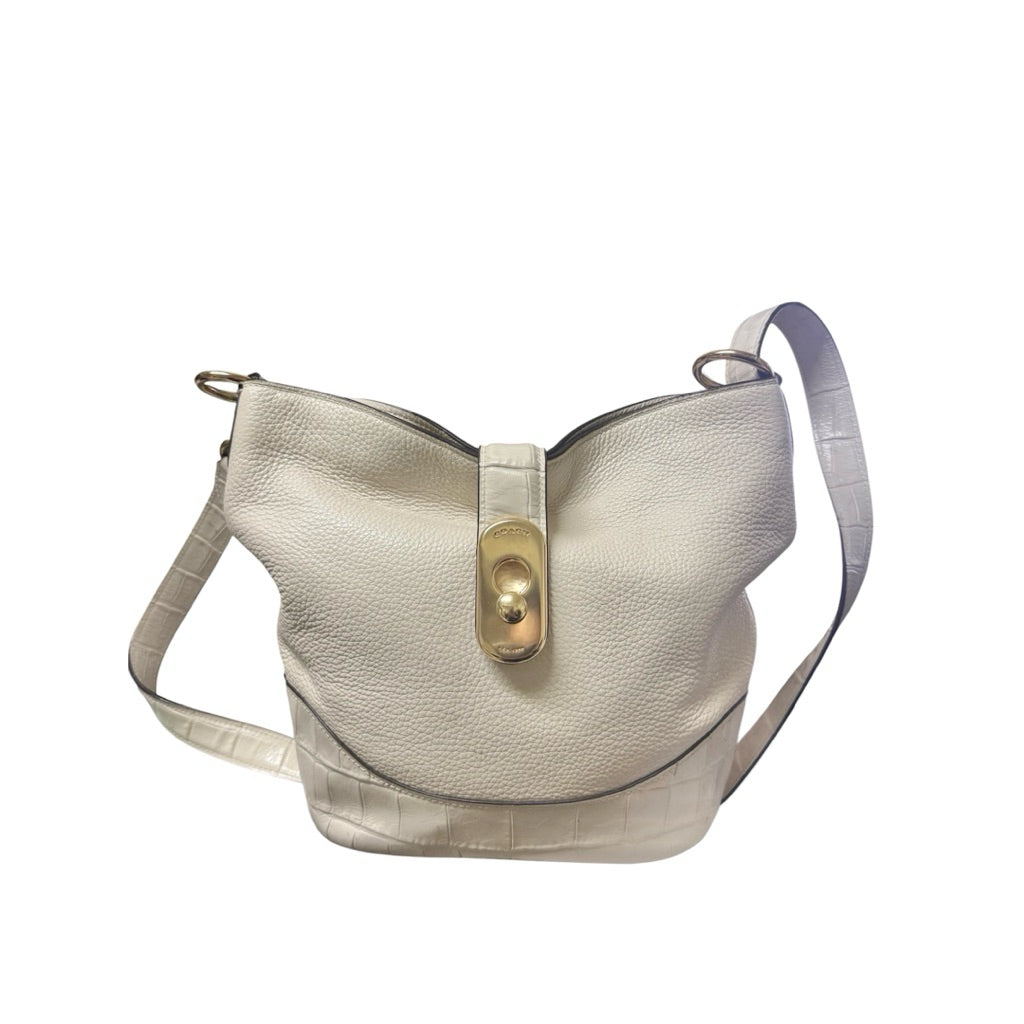 COACH 真皮 斜背包 保證正品