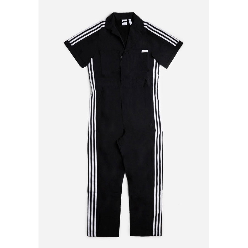 ADIDAS 黑色 三葉草 連身 工裝 褲裝 保證正品