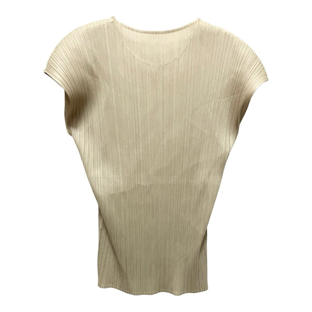 PLEATS PLEASE PP ISSEY MIYAKE 三宅 摺衣 皺褶 杏色 無袖 4號 保證正品