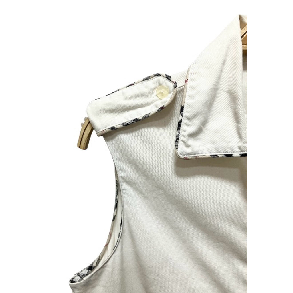 BURBERRY 白色 無袖 背心 襯衫 保證正品