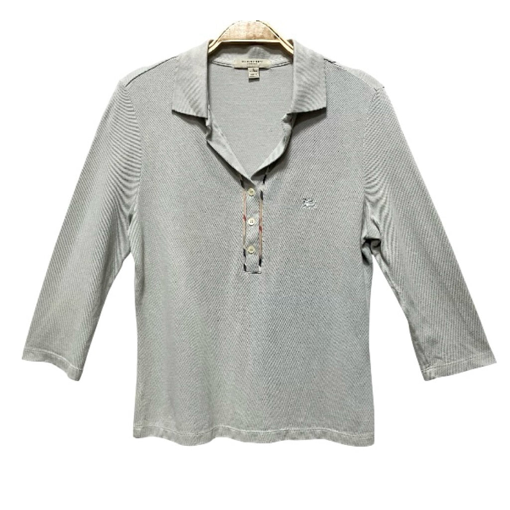 BURBERRY 灰色 八分袖 POLO 衫 保證正品