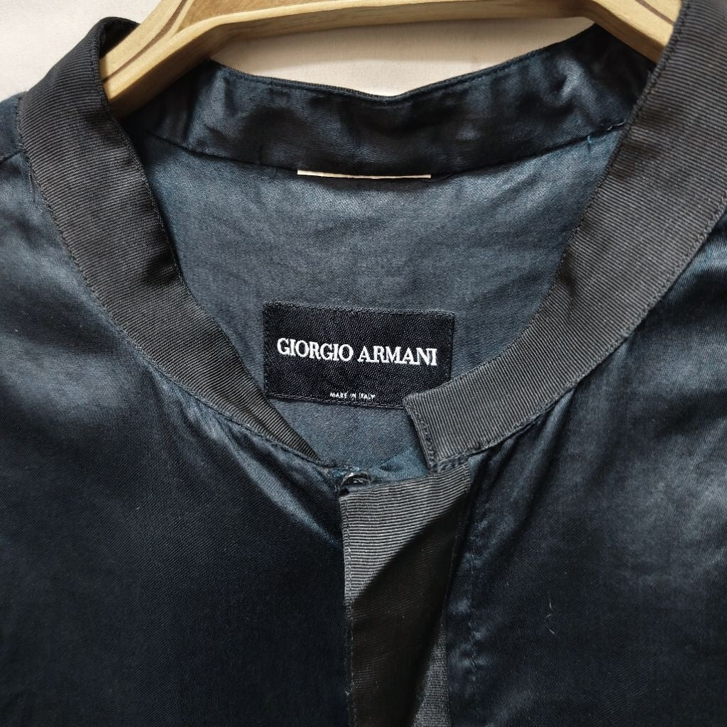 GIORGIO ARMANI 襯衫 黑藍色 長袖 保證正品