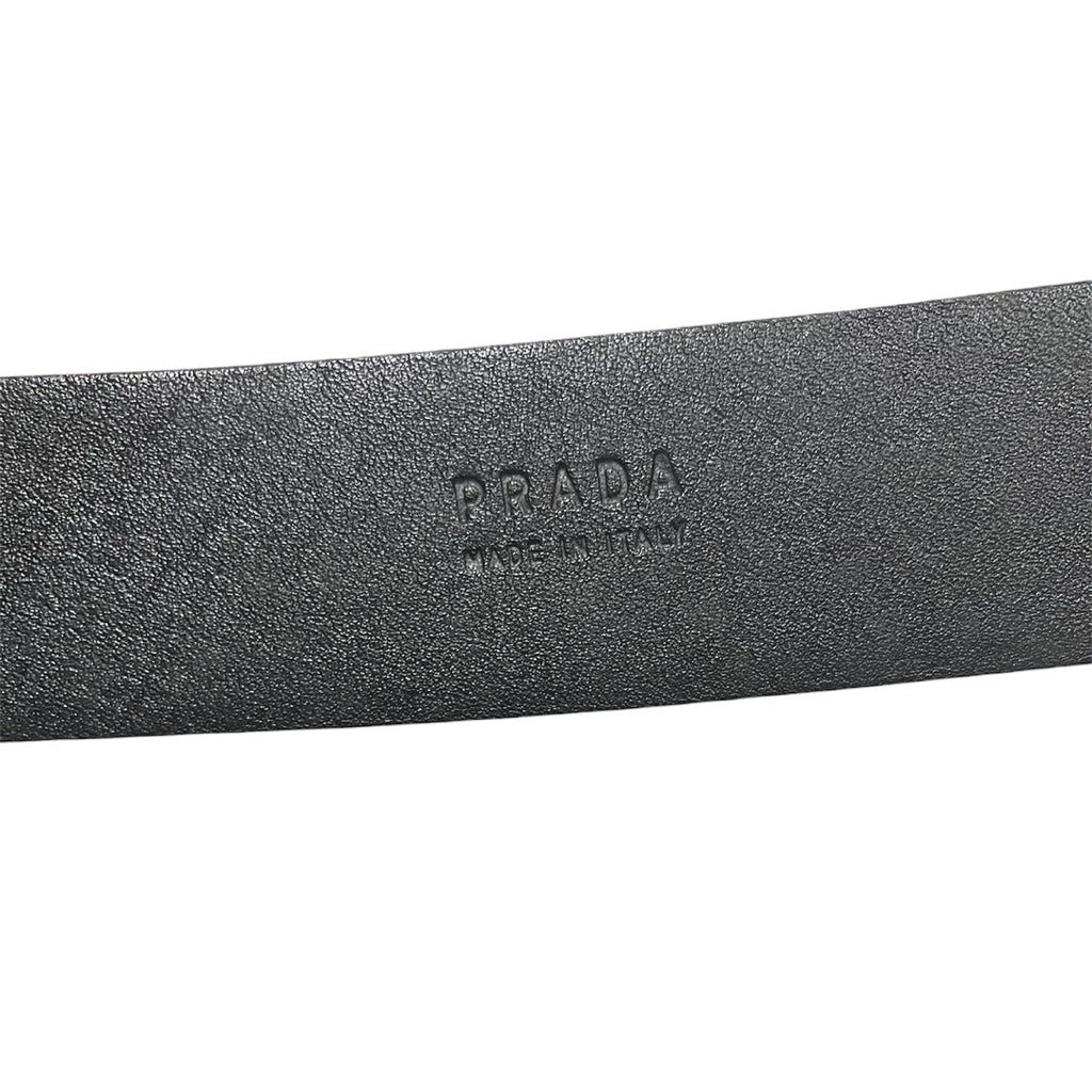 PRADA 黑色 皮帶 保證正品