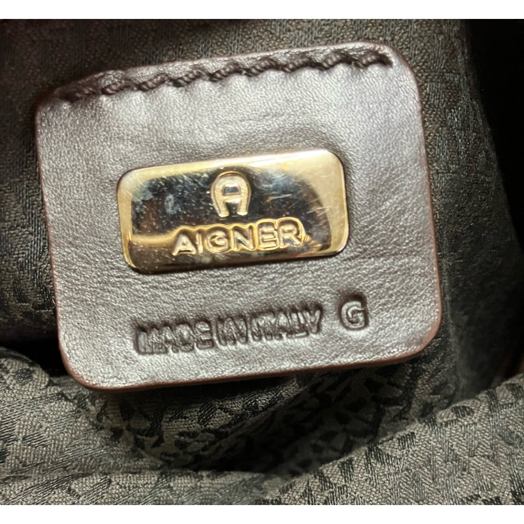 AIGNER 深褐色 復古 腋下包