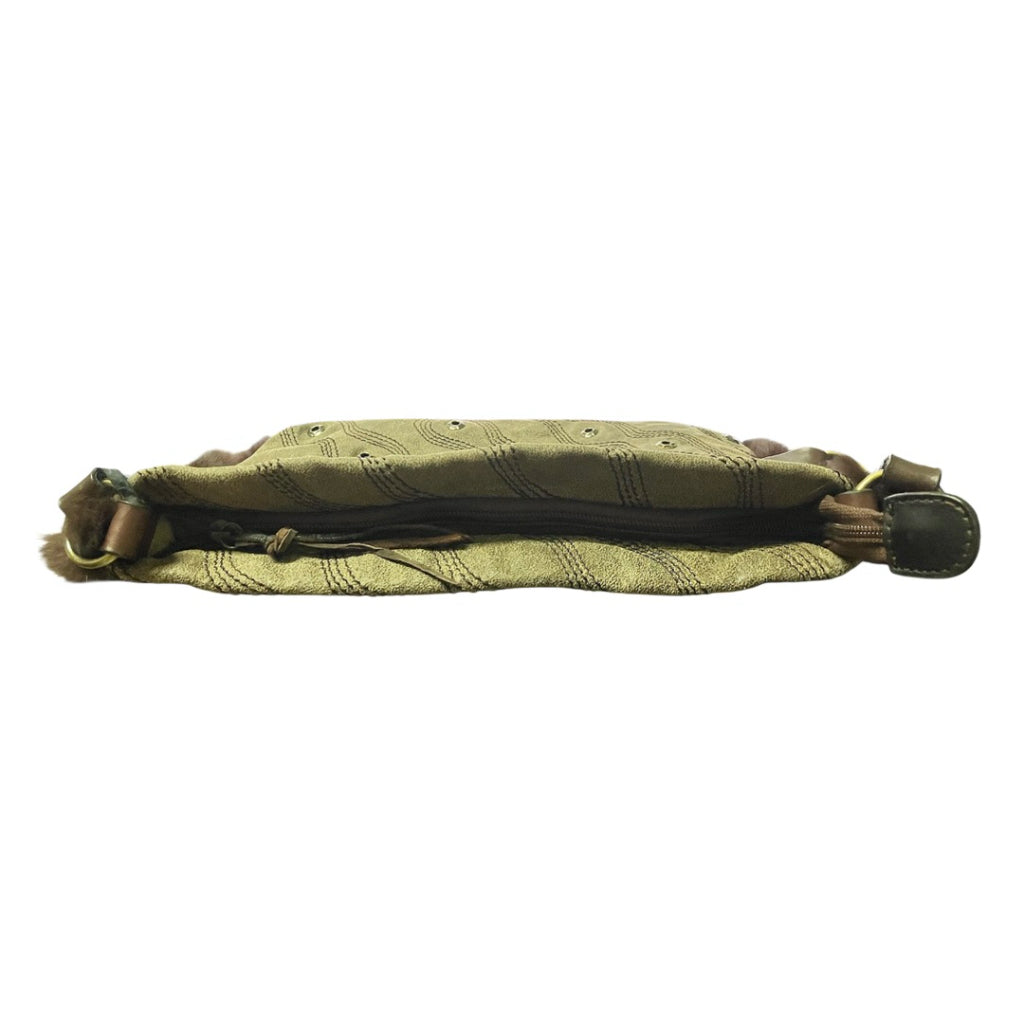 ENG’S BURG 麂皮 卯釘 皮草 復古 肩背包