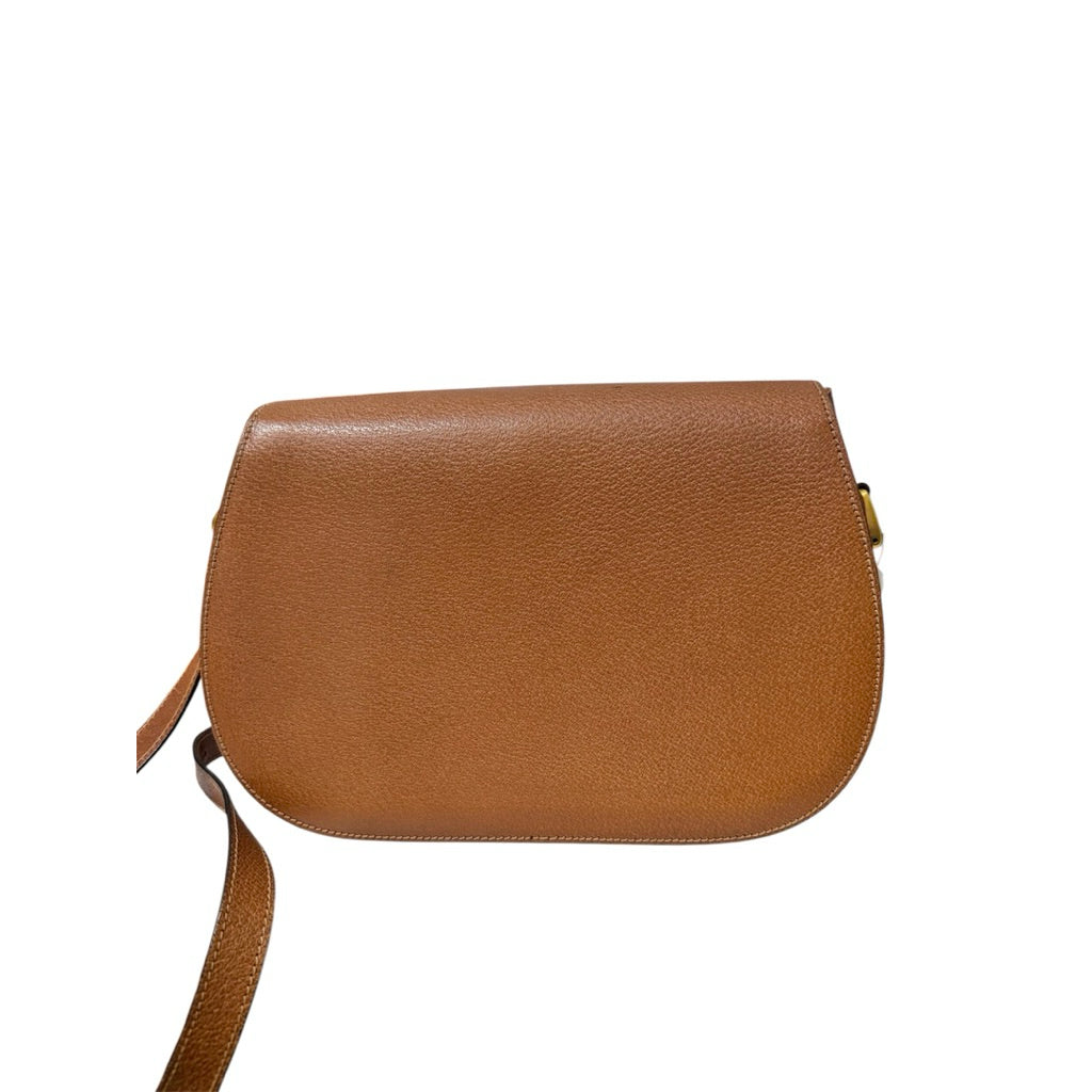GUCCI BAMBOO 真皮 斜背包 保證正品
