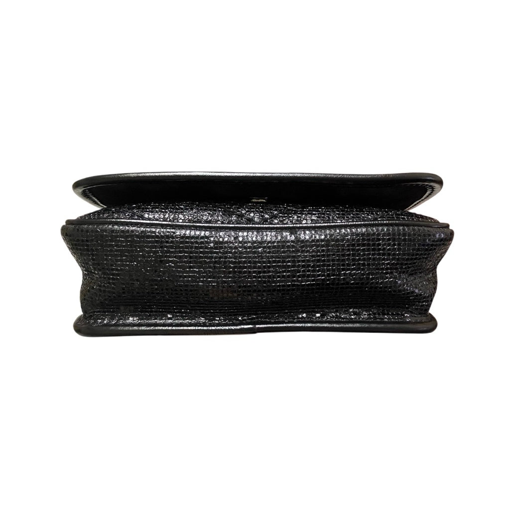 YSL 聖羅蘭 NIKI 黑色 亮面紋理 鍊條 小包 斜背包 保證正品