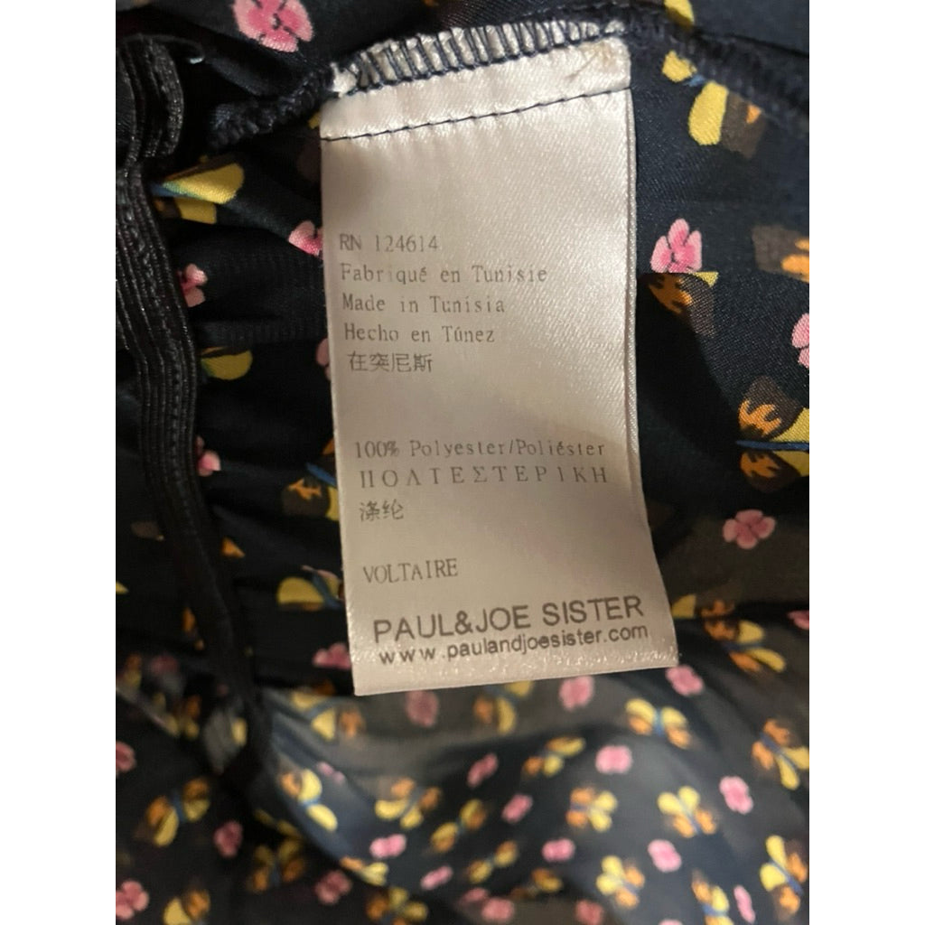 全新品❗️❗️❗️PAUL & JOE SISTER 深藍色 花卉 上衣