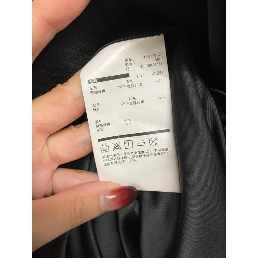 IROO 黑色 蕾絲 亮片 無袖 長 洋裝 禮服