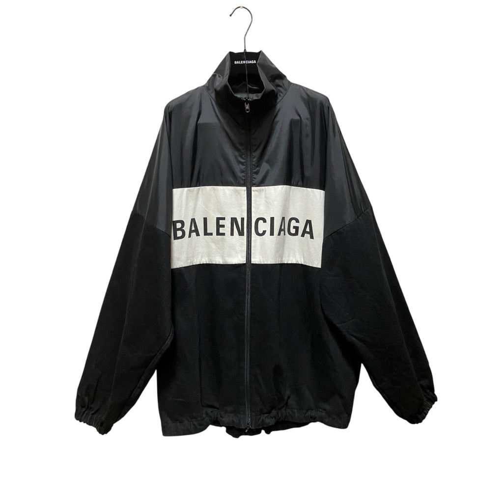 BALENCIAGA 巴黎世家 黑色 尼龍 牛仔布 拼接 外套 保證正品