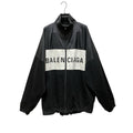 BALENCIAGA 巴黎世家 黑色 尼龍 牛仔布 拼接 外套 保證正品
