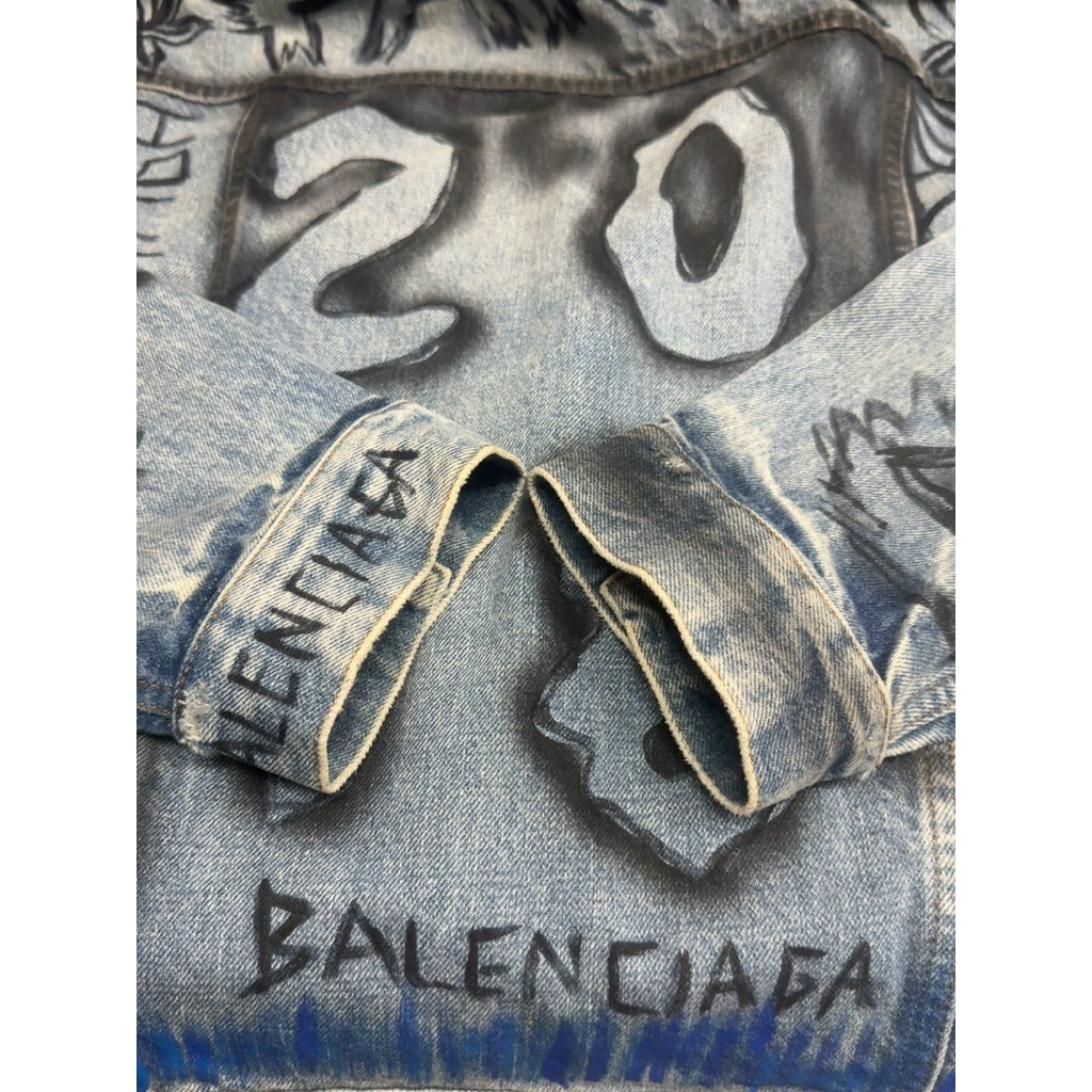 巴黎世家 Balenciaga 塗鴉 牛仔外套