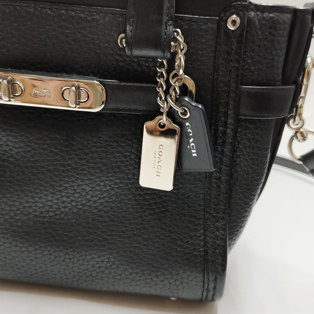 COACH 蔻馳 37444 SWAGGER 21 手提包 斜背包 小包 黑色 保證正品