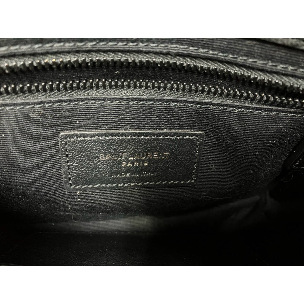 YSL 聖羅蘭 NIKI 黑色 亮面紋理 鍊條 小包 斜背包 保證正品