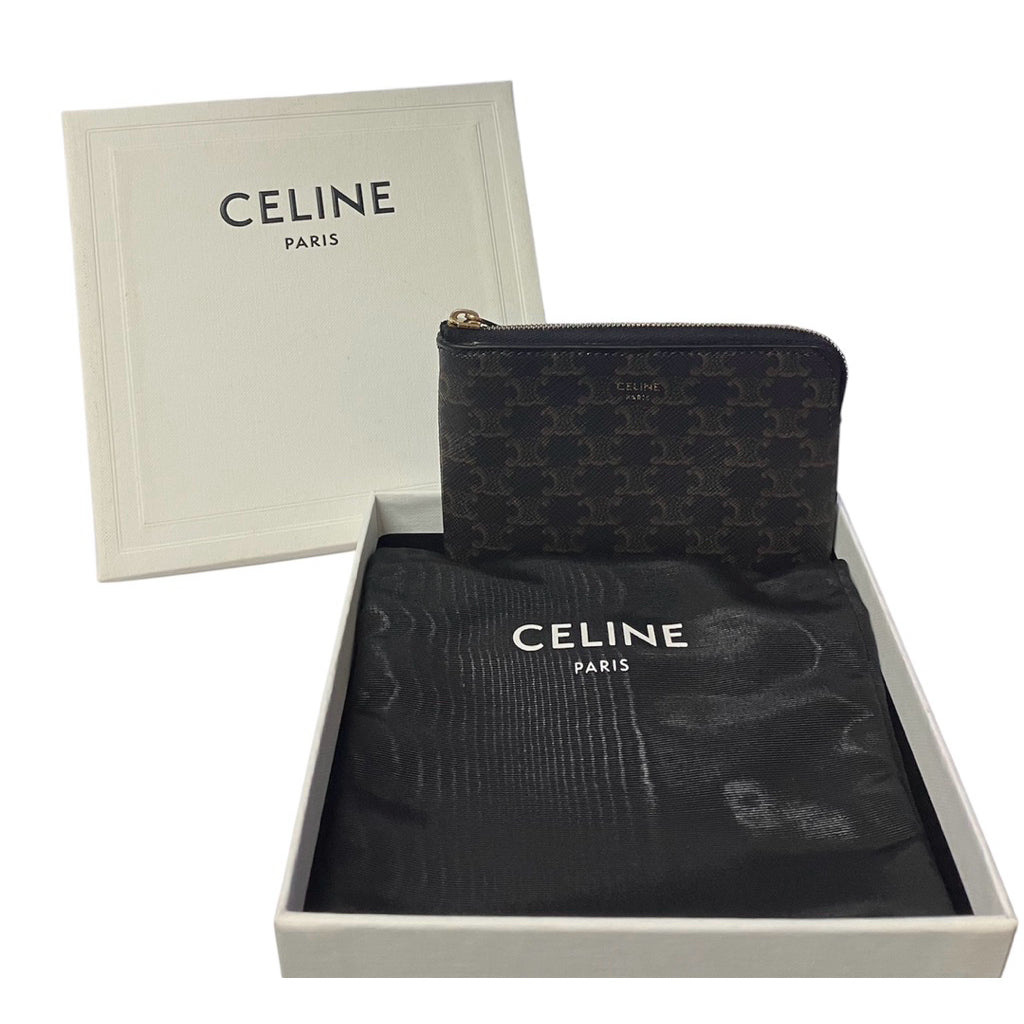 CELINE TRIPHOME 經典老花 鑰匙零錢包 保證正品