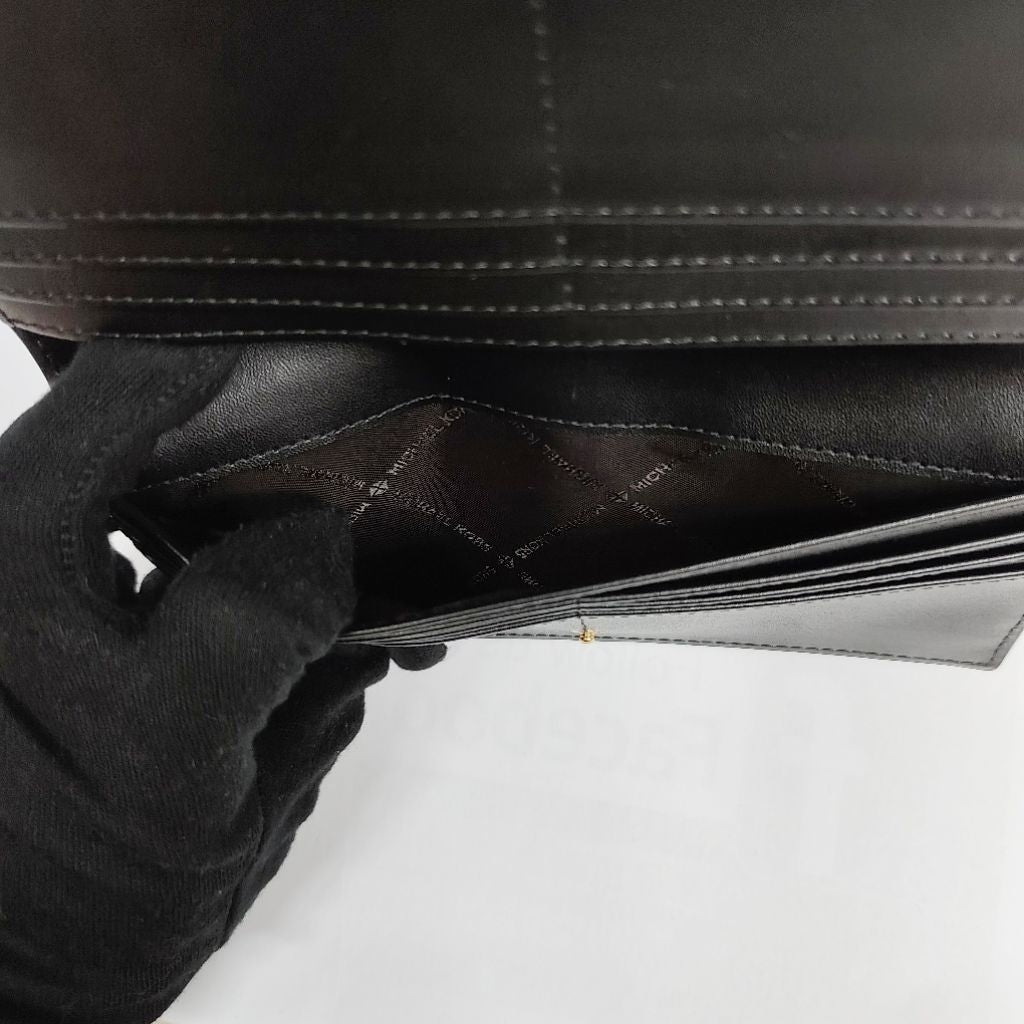 MICHAEL KORS MK 長夾 荔枝紋 黑色 保證正品