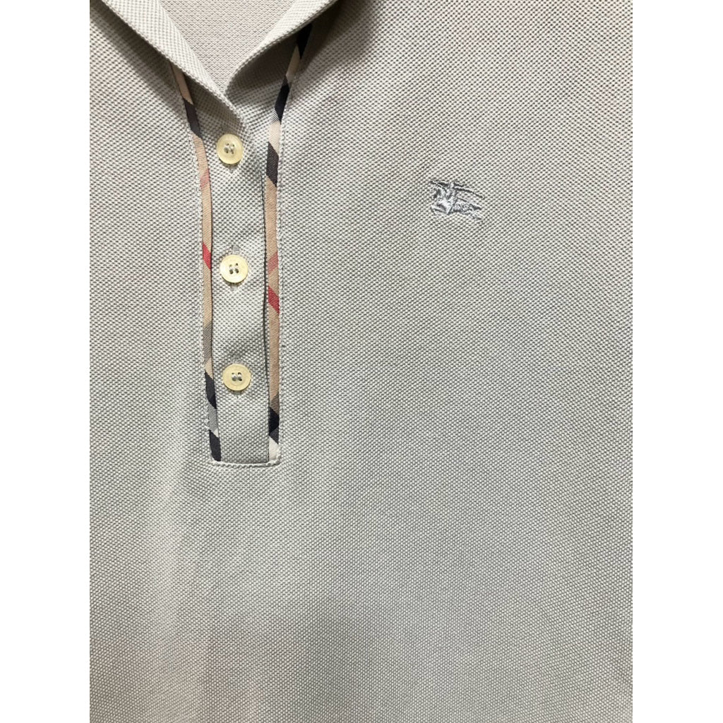 BURBERRY 灰色 八分袖 POLO 衫 保證正品