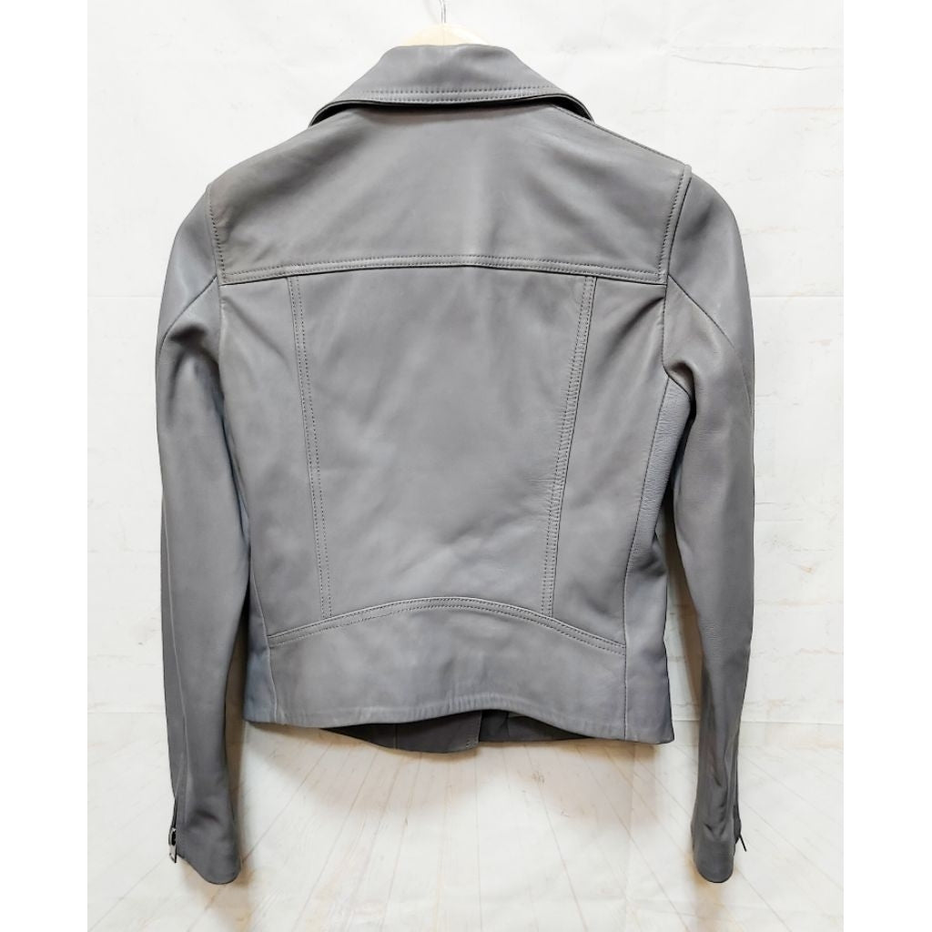 ALL SAINTS 灰色 象灰 皮衣 外套 保證正品