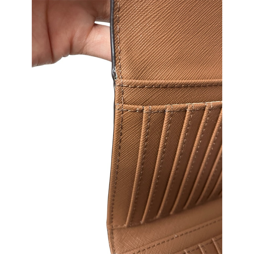 ⚠️請詳閱商品描述❗️MICHAEL KORS 棕色 防刮皮 扣式 長夾 保證正品