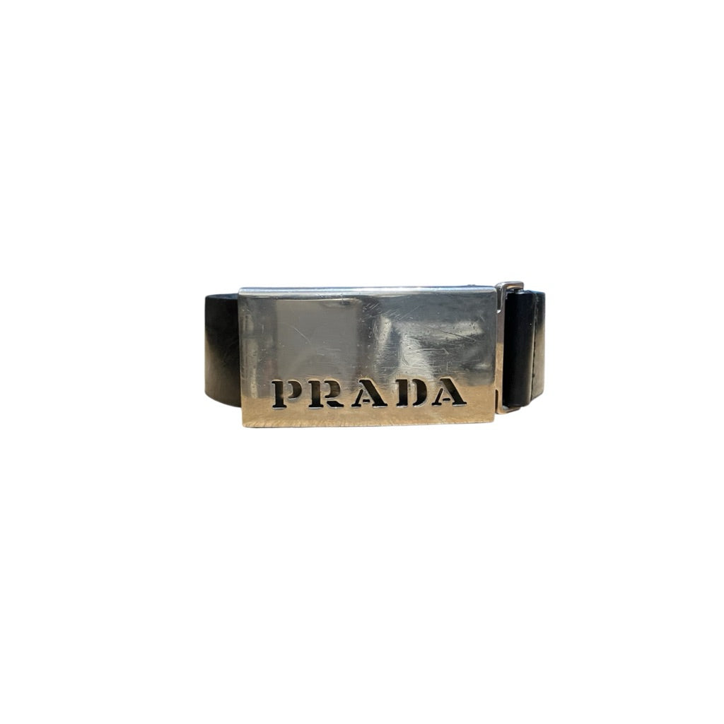 PRADA 黑色 皮帶 保證正品