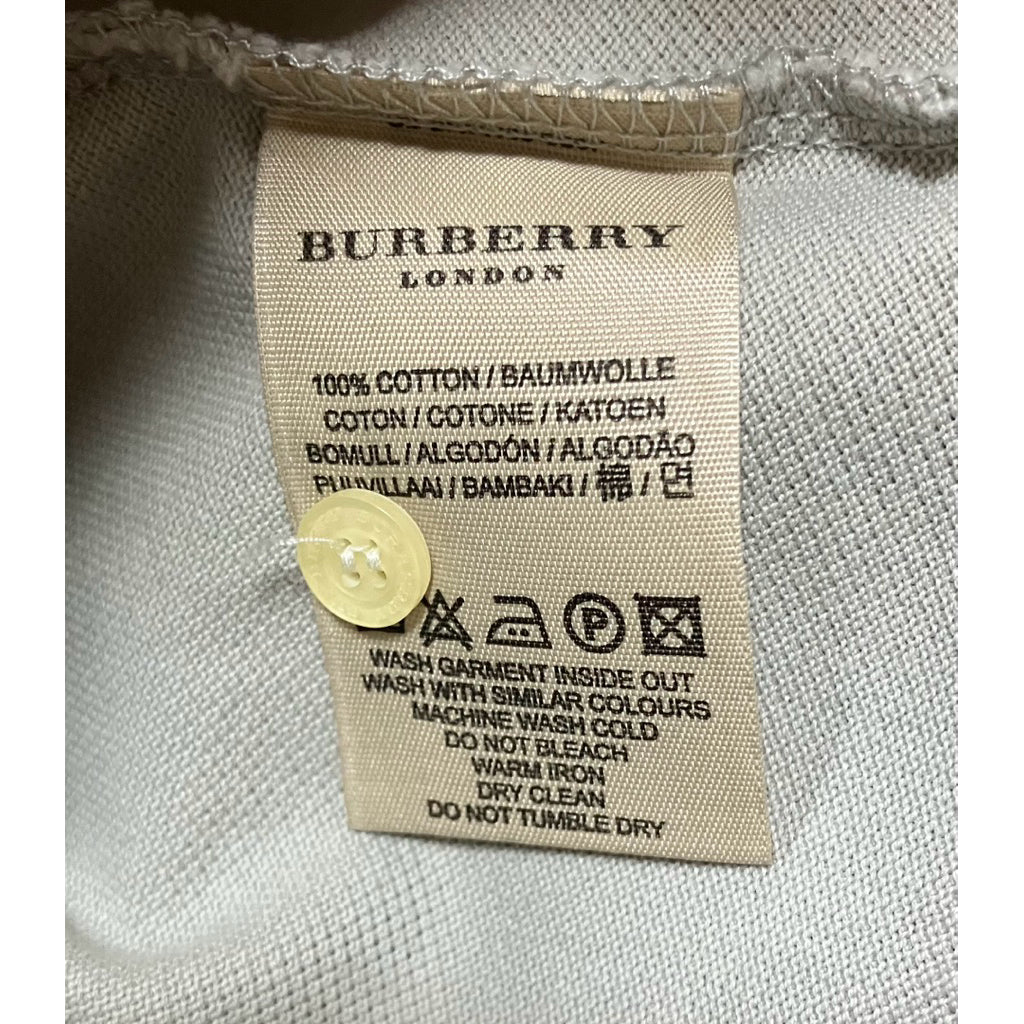 BURBERRY 灰色 八分袖 POLO 衫 保證正品