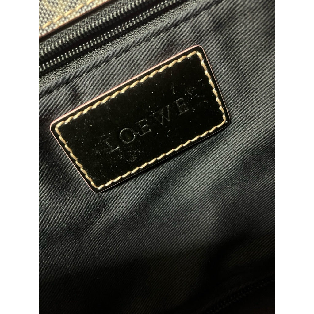 LOEWE 黑粉 蝴蝶結 老花 托特包 手提包 保證正品