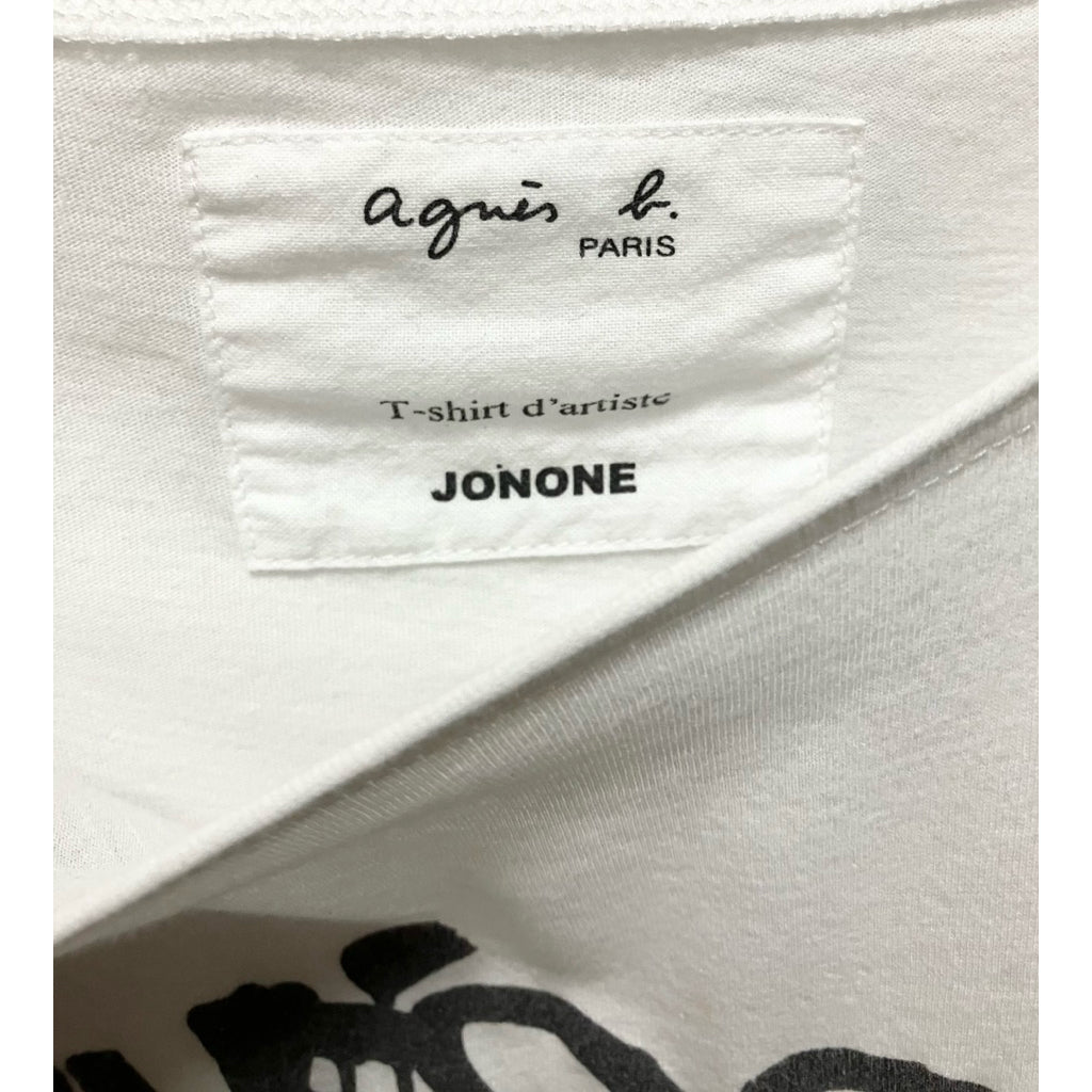 AGNES B. 白色 印花 短袖 T恤 保證正品