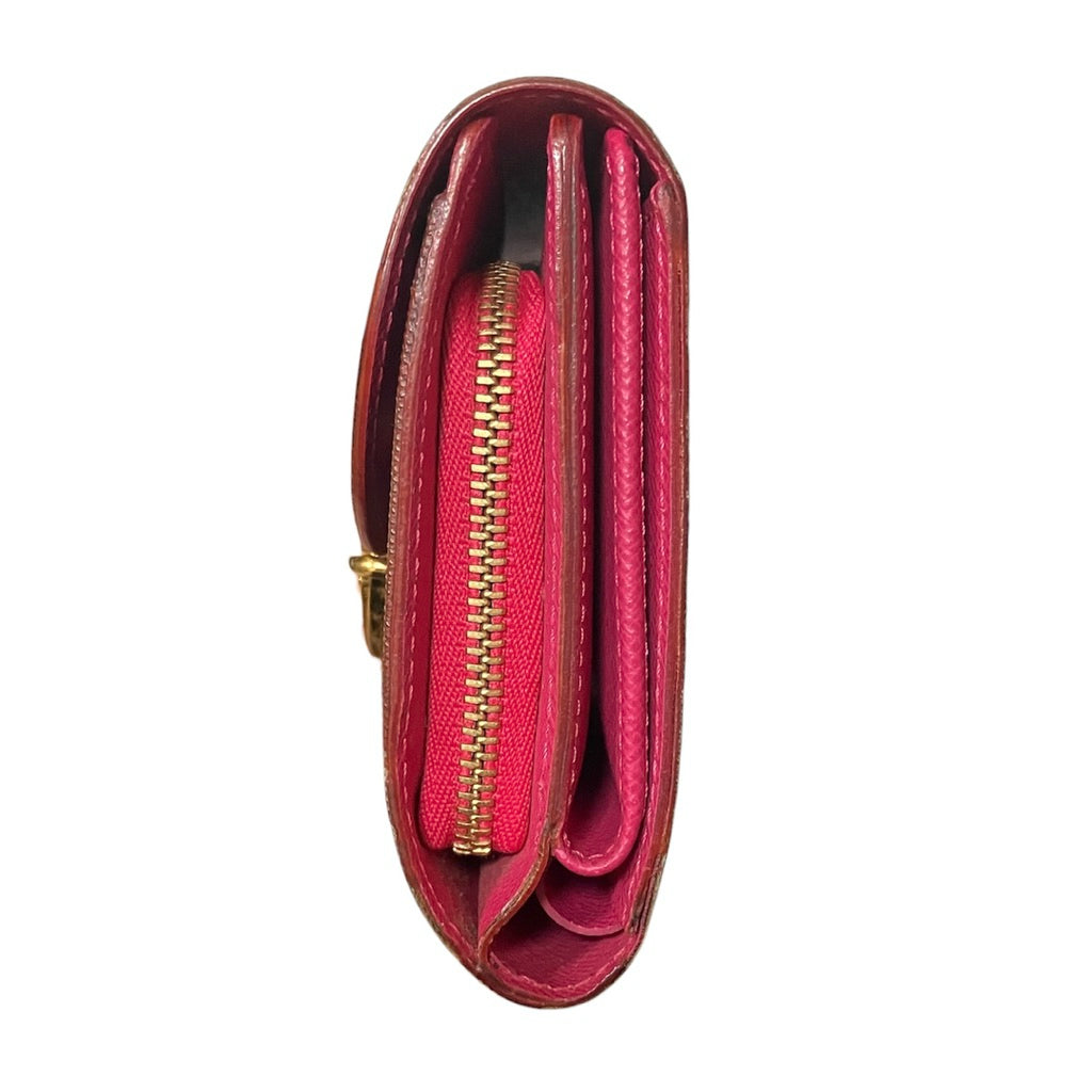 LV M58087 村上隆 黑三彩 三折 扣式 短夾 保證正品