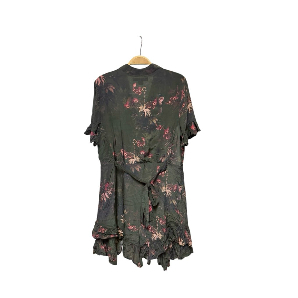 ALLSAINTS UK6號 下擺不規則碎花洋裝 保證100%真品
