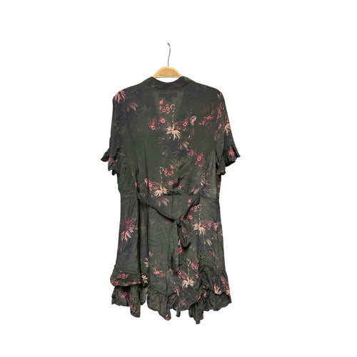 ALLSAINTS UK6號 下擺不規則碎花洋裝 保證100%真品
