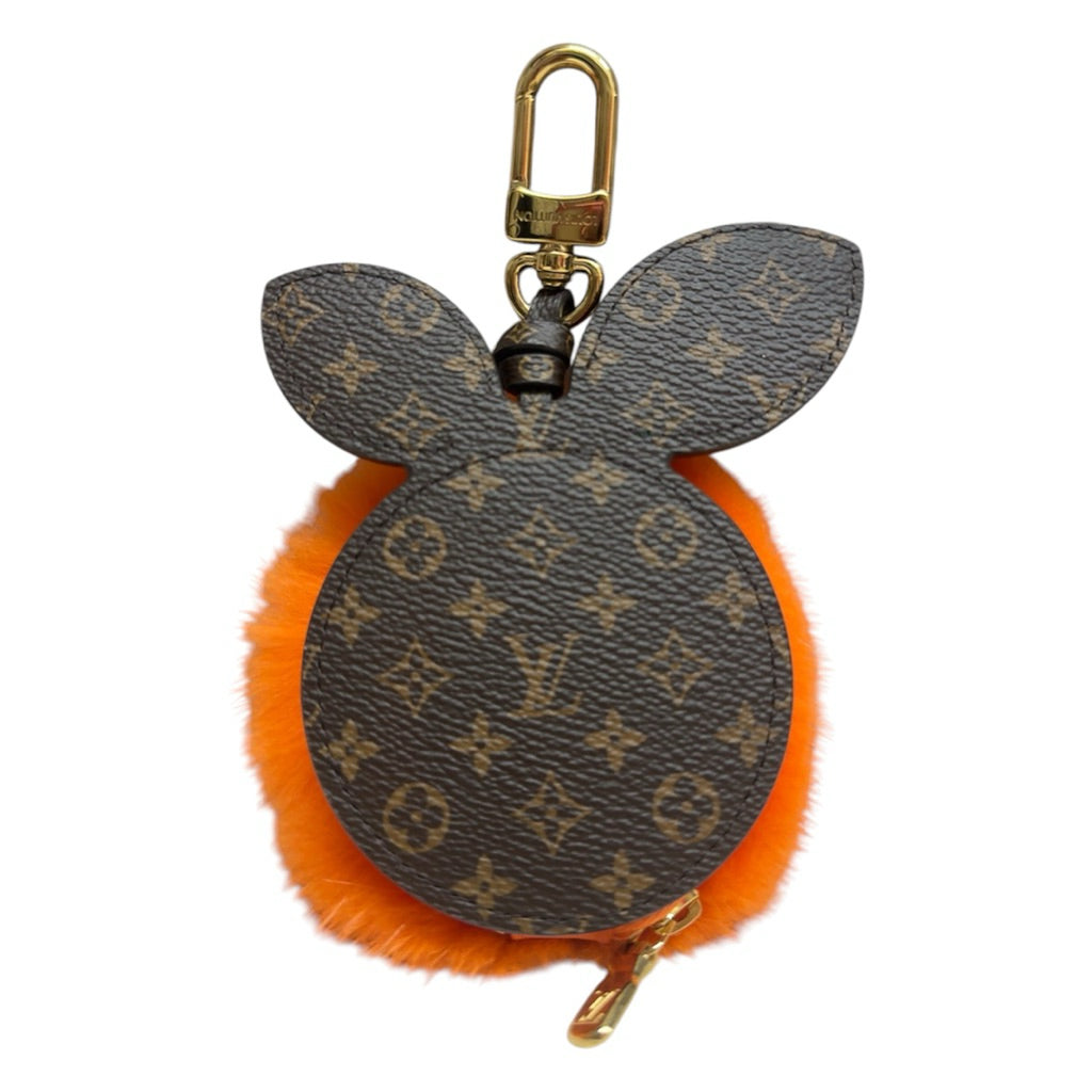 LV M03221 近全新 大全配 零錢包 鑰匙圈 吊飾 貂毛 保證正品