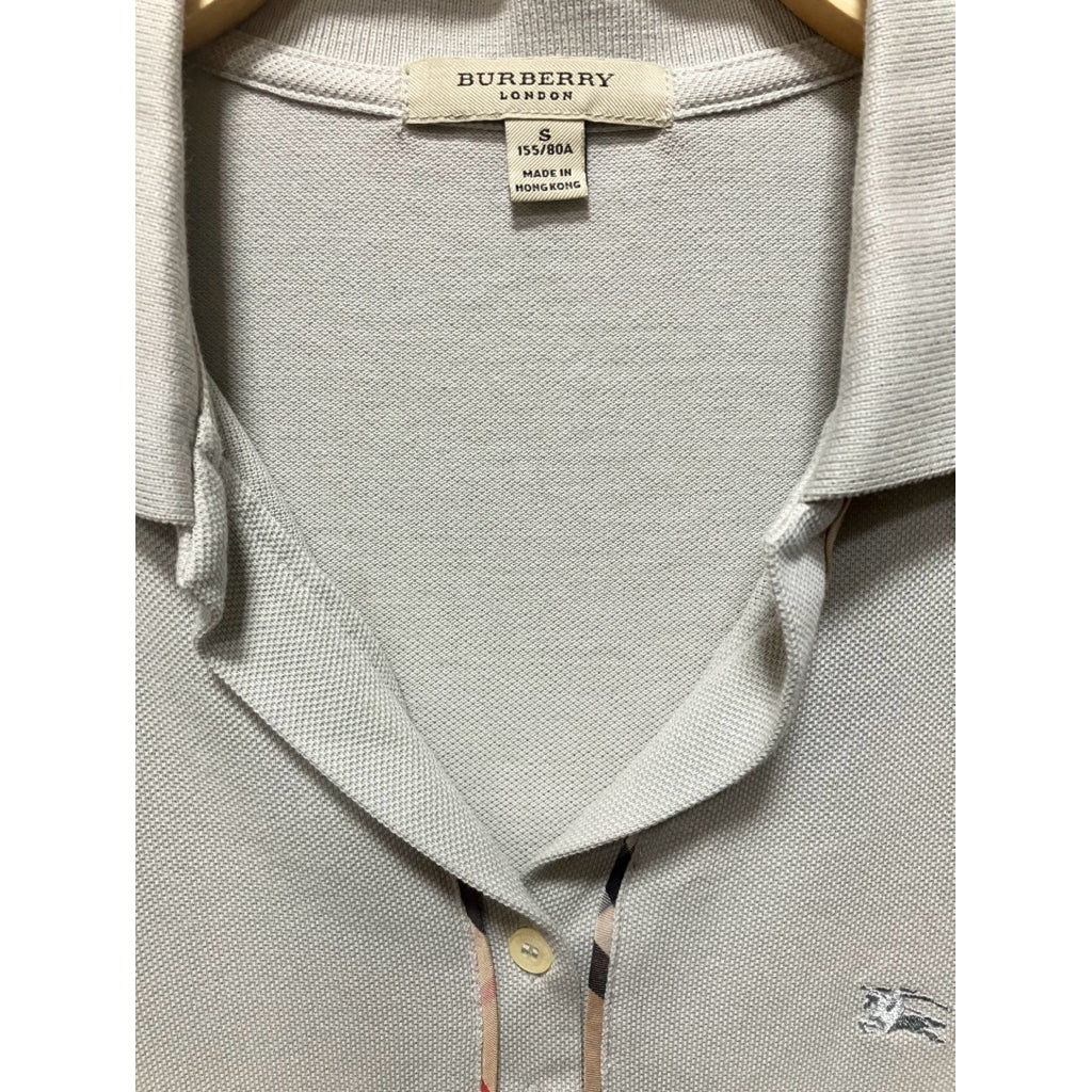 BURBERRY 灰色 八分袖 POLO 衫 保證正品